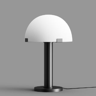 Laure Table Lamp⎪Gunmetal with Opal Glass
